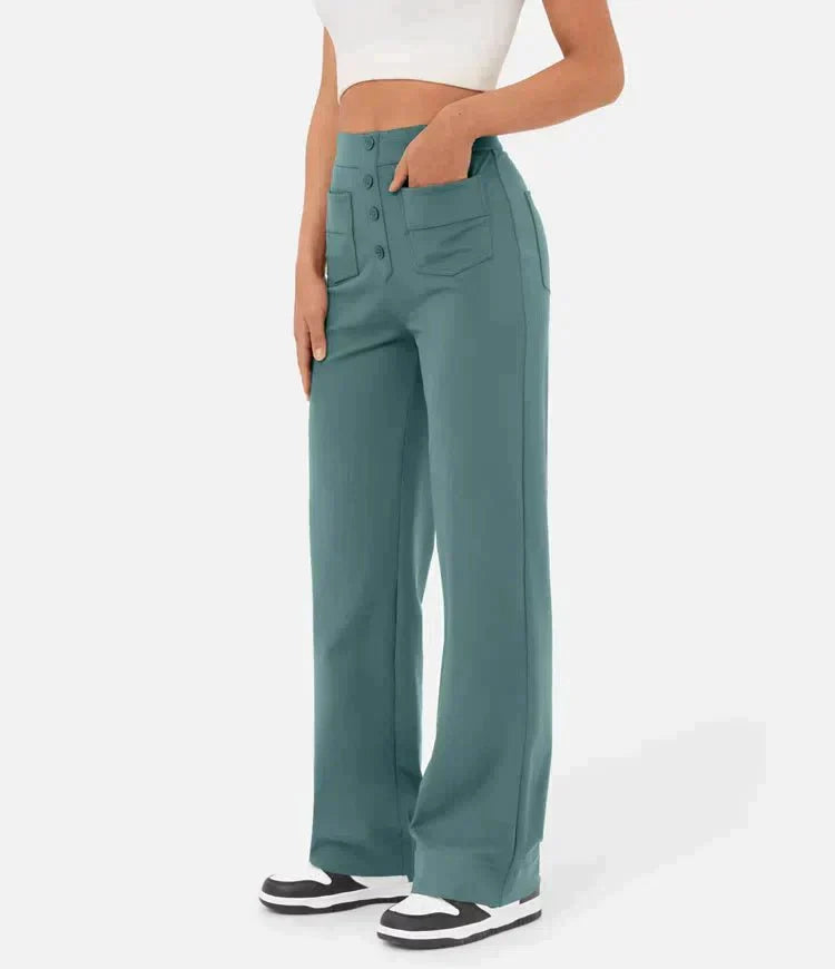 Charlotte - Pantalon Décontracté Élastique À Taille Haute