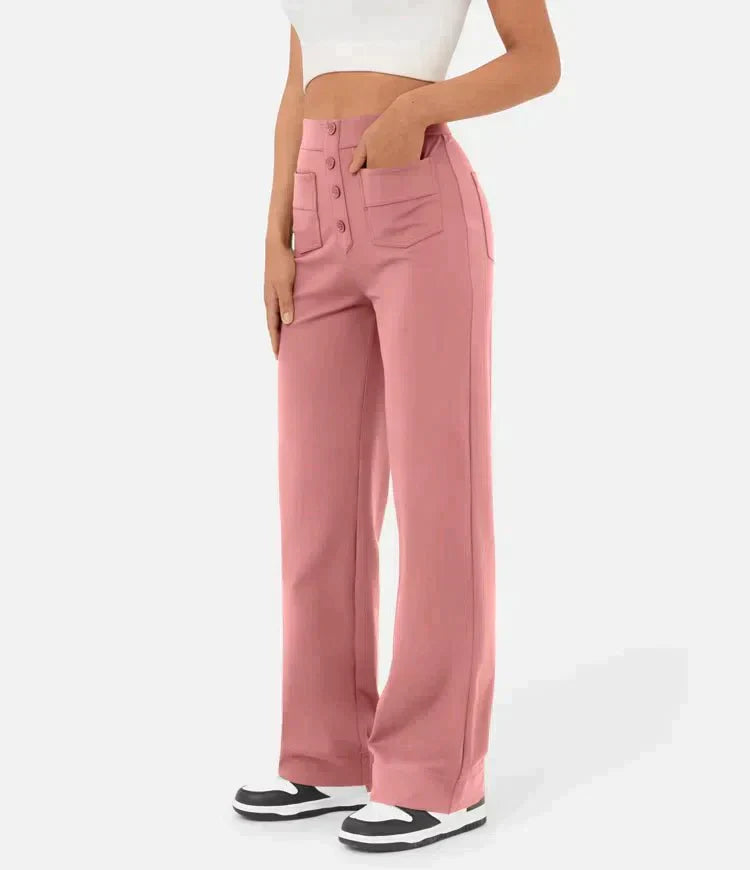 Charlotte - Pantalon Décontracté Élastique À Taille Haute