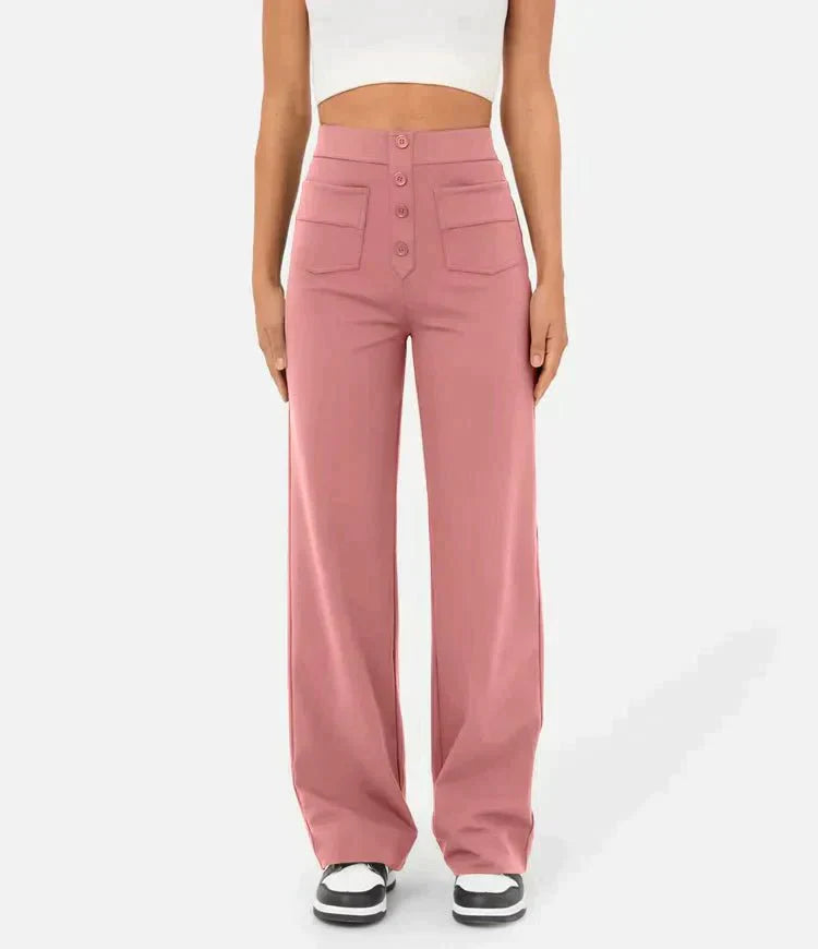 Charlotte - Pantalon Décontracté Élastique À Taille Haute