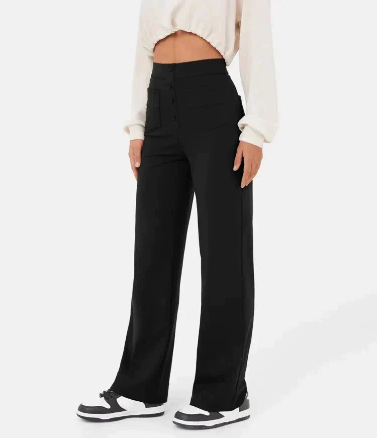 Charlotte - Pantalon Décontracté Élastique À Taille Haute
