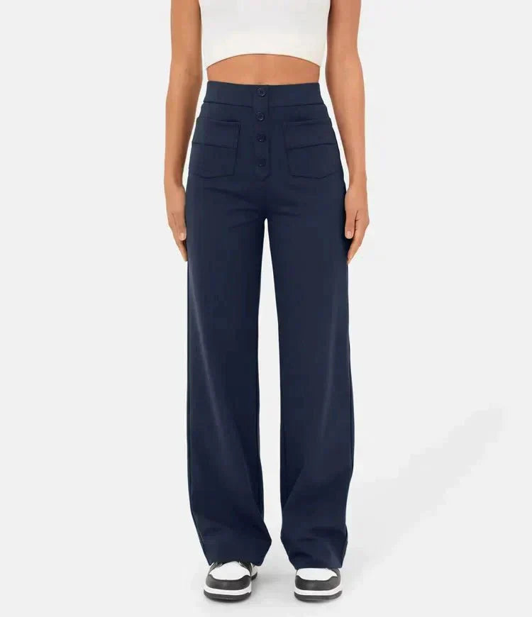 Charlotte - Pantalon Décontracté Élastique À Taille Haute