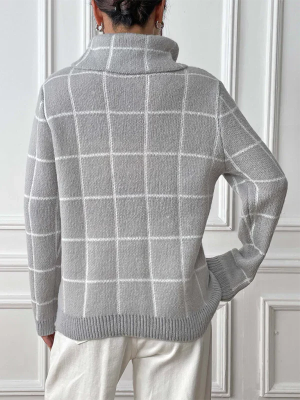 Livia - Pull à col haut pour femme Pour l'automne et l'hiver