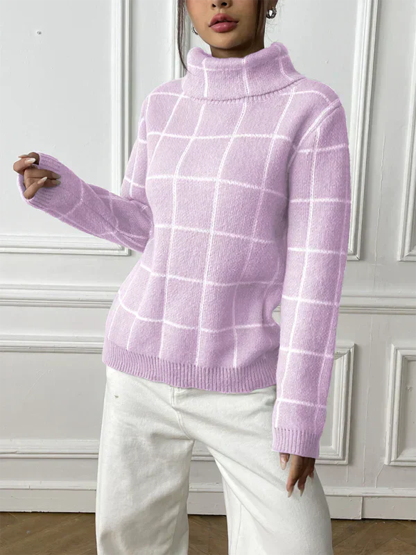 Livia - Pull à col haut pour femme Pour l'automne et l'hiver