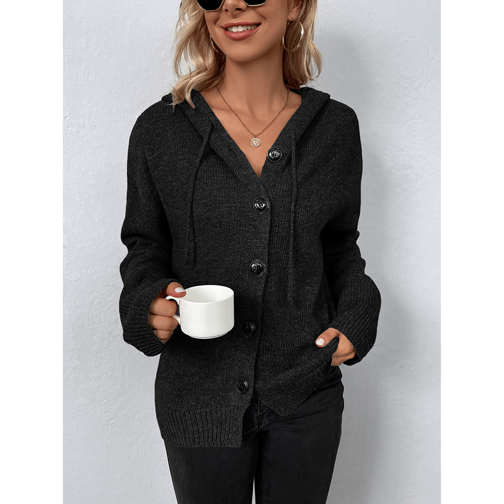 Cardigan à capuche et boutons - Kathaleen
