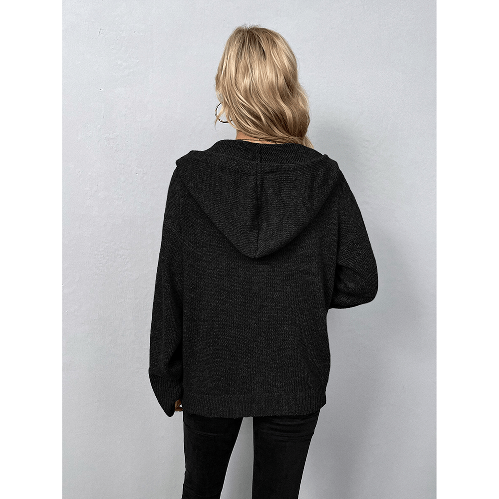 Cardigan à capuche et boutons - Kathaleen