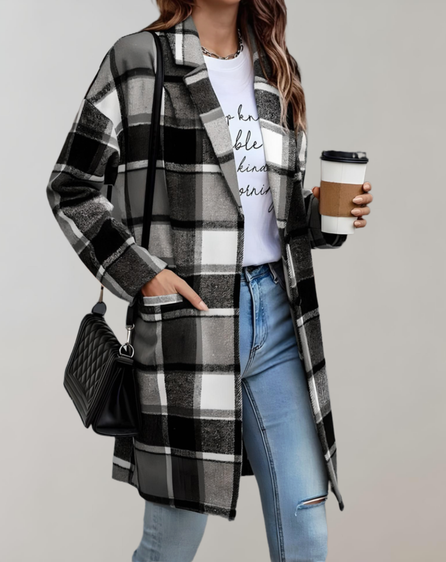 Beatrice - Veste Oversize Et À Carreaux
