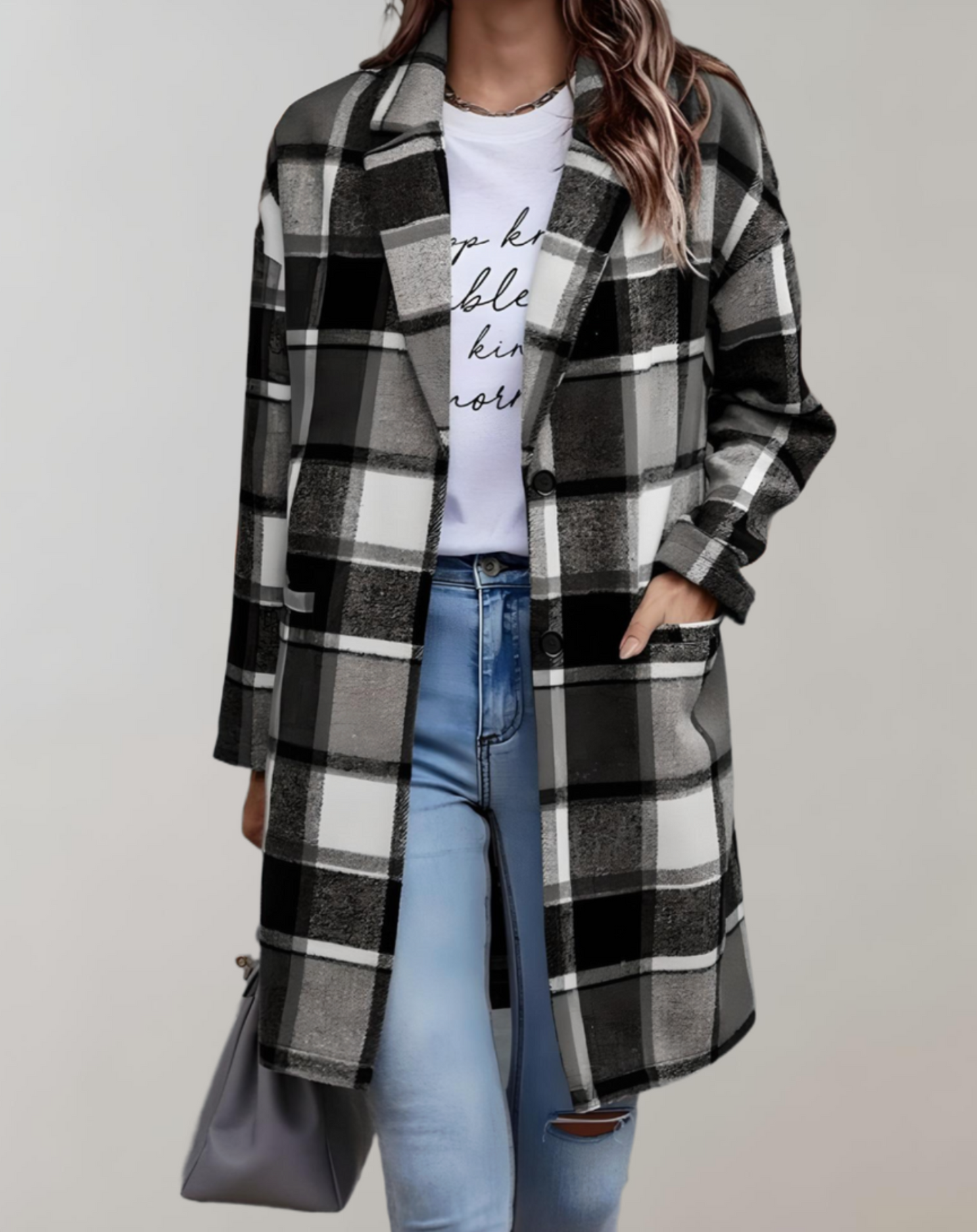 Beatrice - Veste Oversize Et À Carreaux