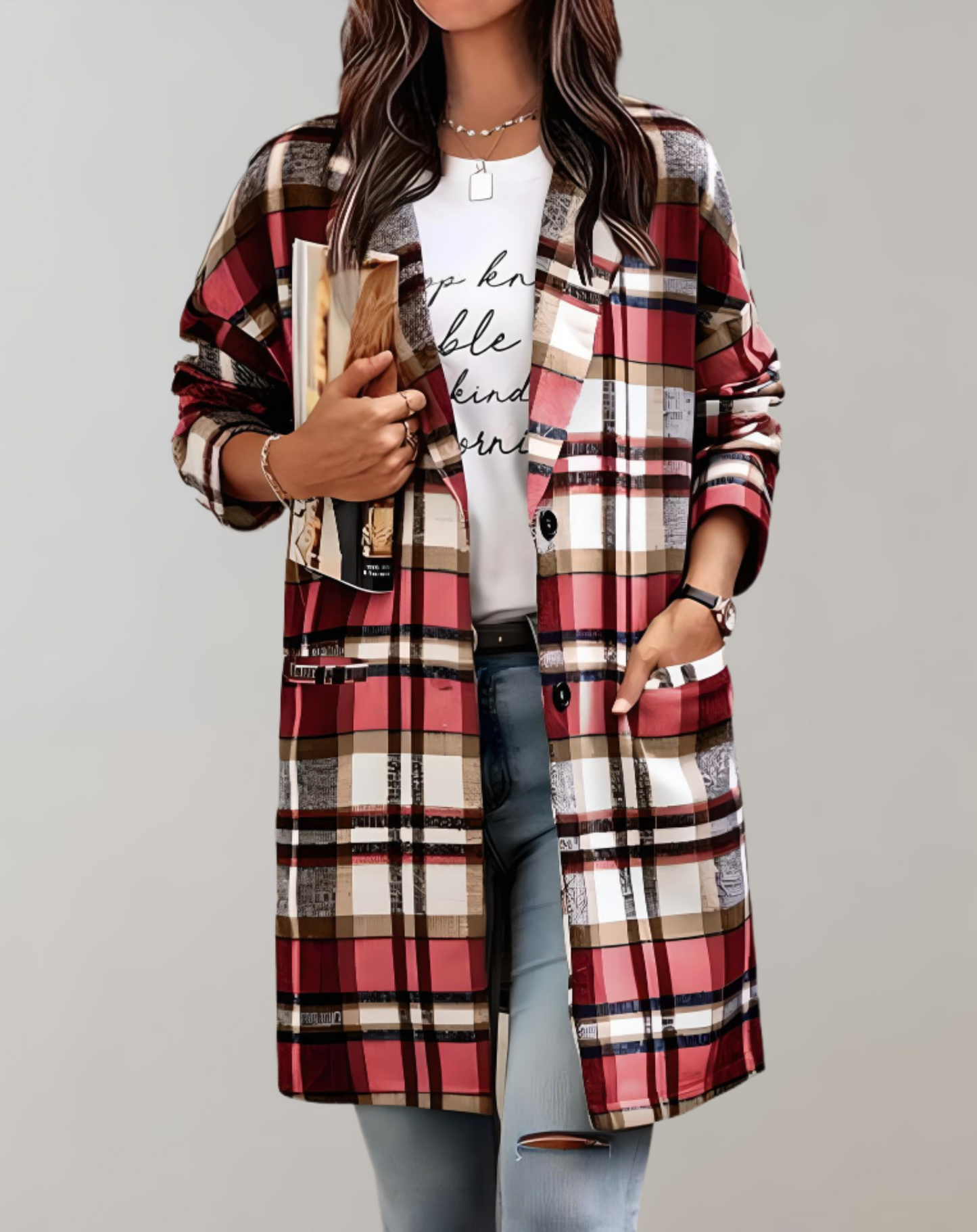 Beatrice - Veste Oversize Et À Carreaux