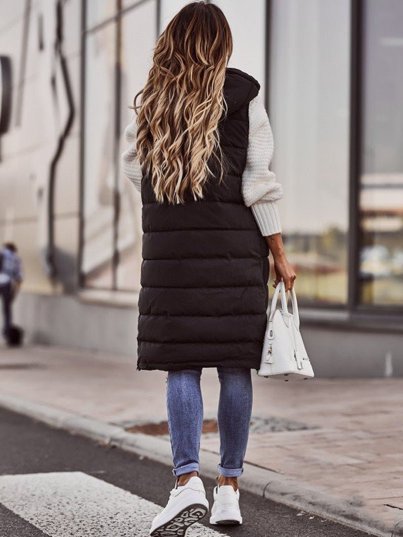 Chloé - Gilet matelassé longueur genou pour femme