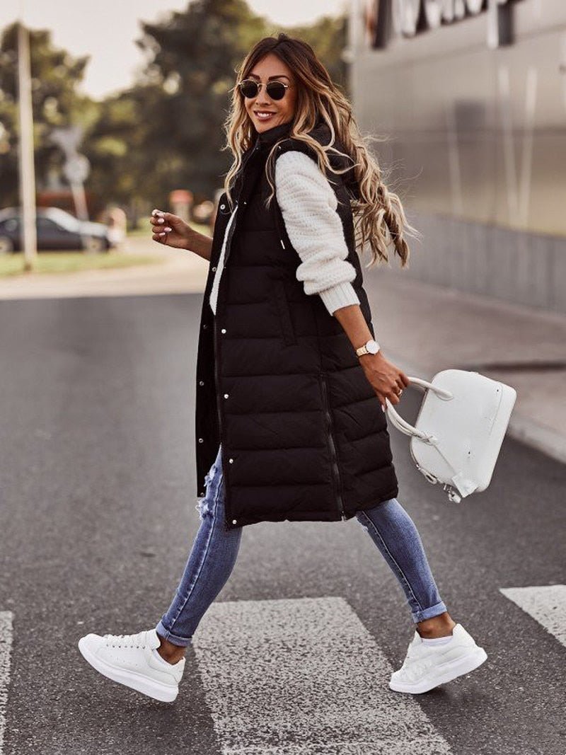 Chloé - Gilet matelassé longueur genou pour femme