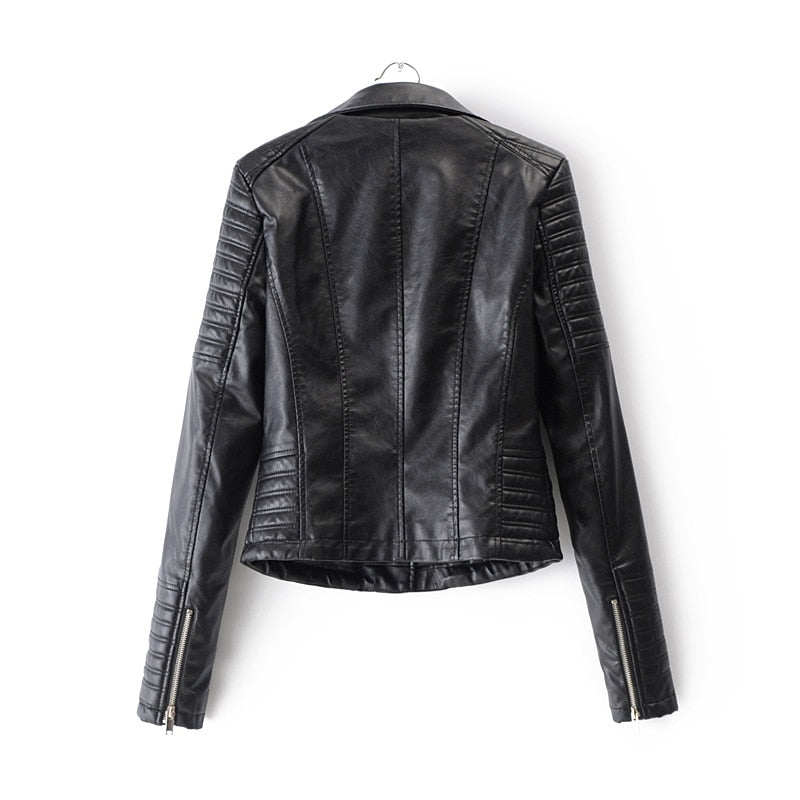 Veste motard en cuir pour femme - Agnetta