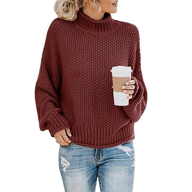 Sacha - Pull chaud à col roulé pour Femme