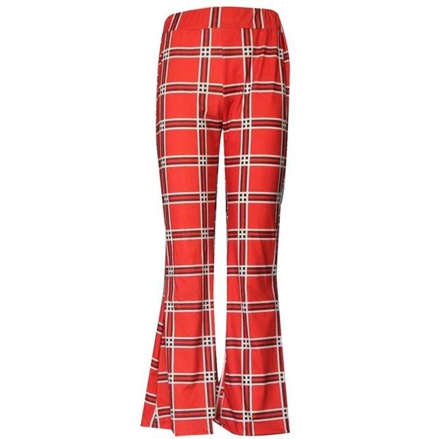 Liv - Pantalon à carreaux vintage avec fond de cloche