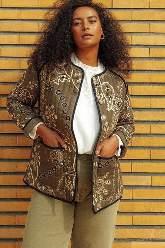 Luciana - Veste vintage à imprimé floral