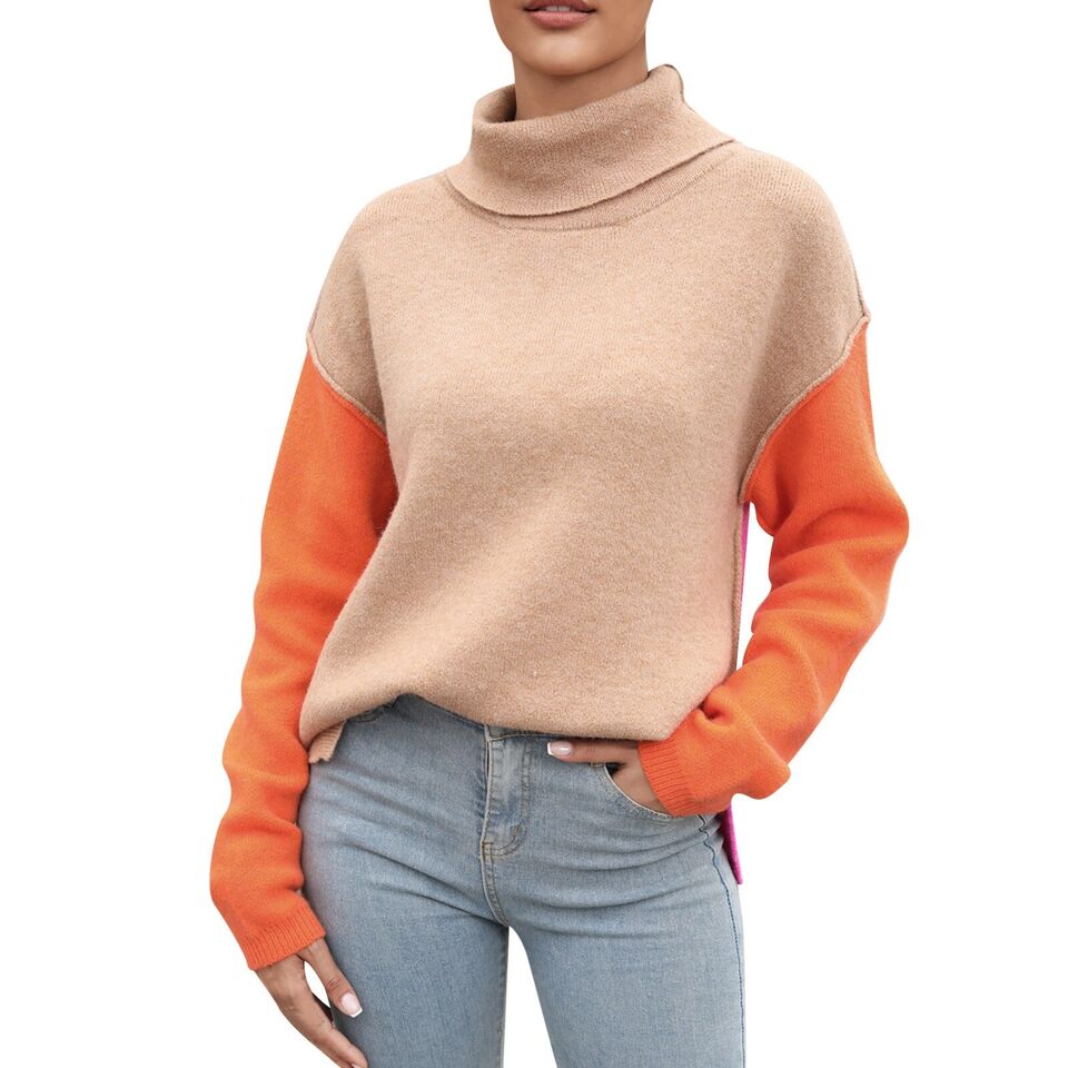 Jenna - Pull en maille avec motif patchwork