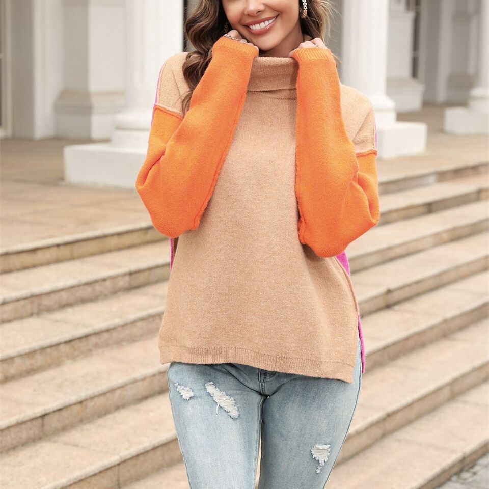 Jenna - Pull en maille avec motif patchwork