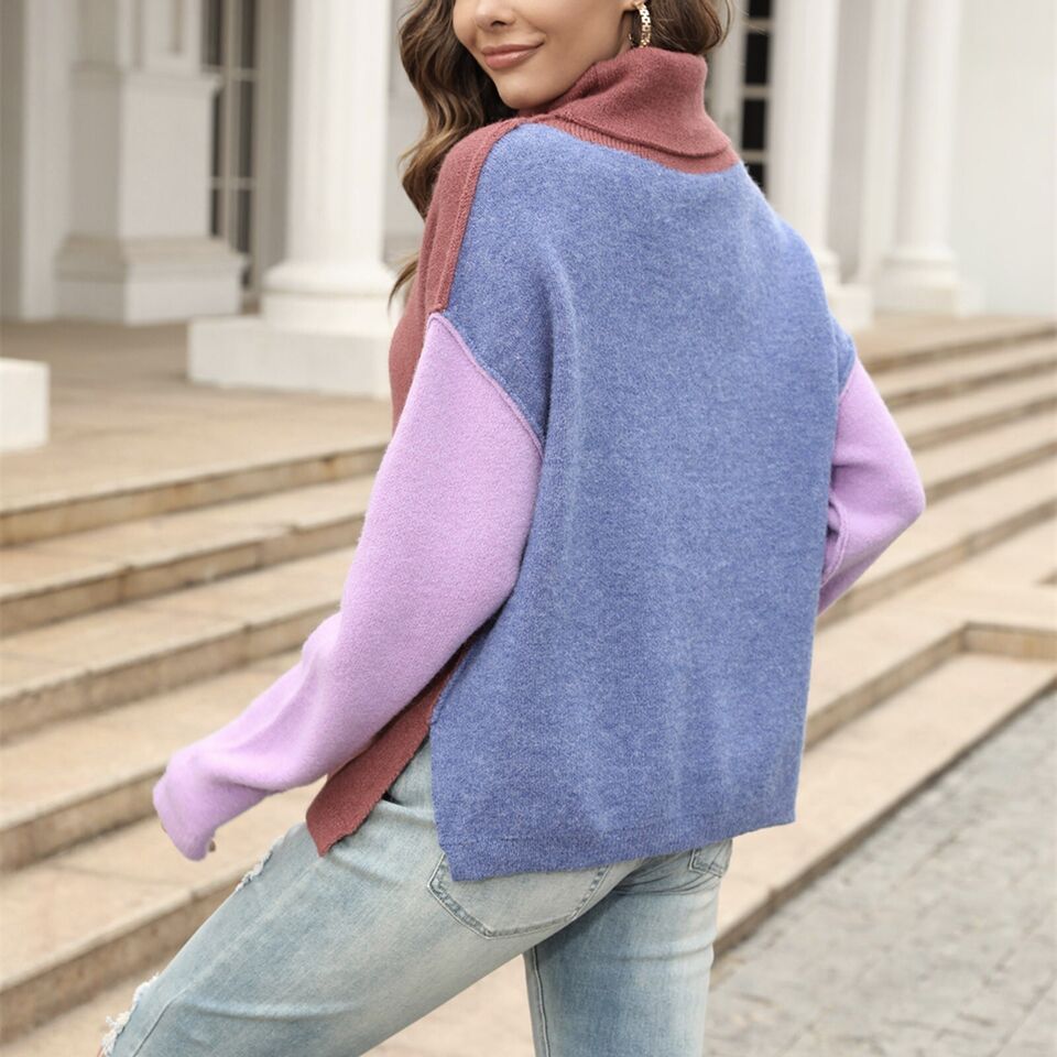Jenna - Pull en maille avec motif patchwork