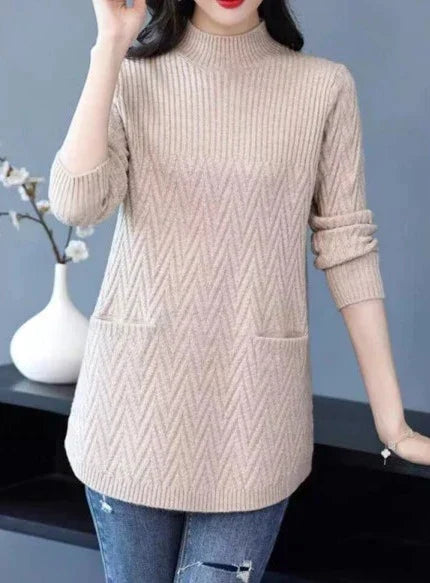 Margarete - Pull à Col Montant pour Femmes
