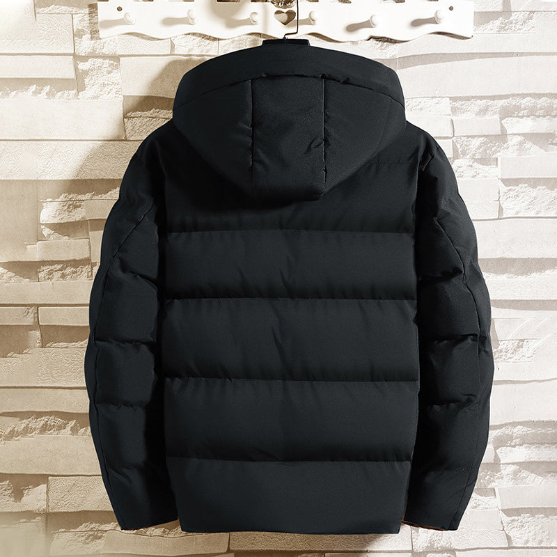 Manteau d'hiver épais, isolé et chaud avec capuche pour homme