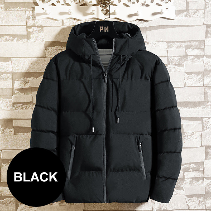 Manteau d'hiver épais, isolé et chaud avec capuche pour homme