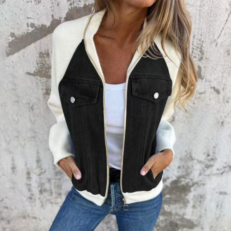 Veste en jean zippée - Sazeanne