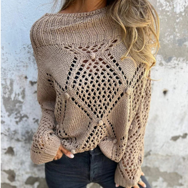 Pull ras du cou en tricot - Aloya
