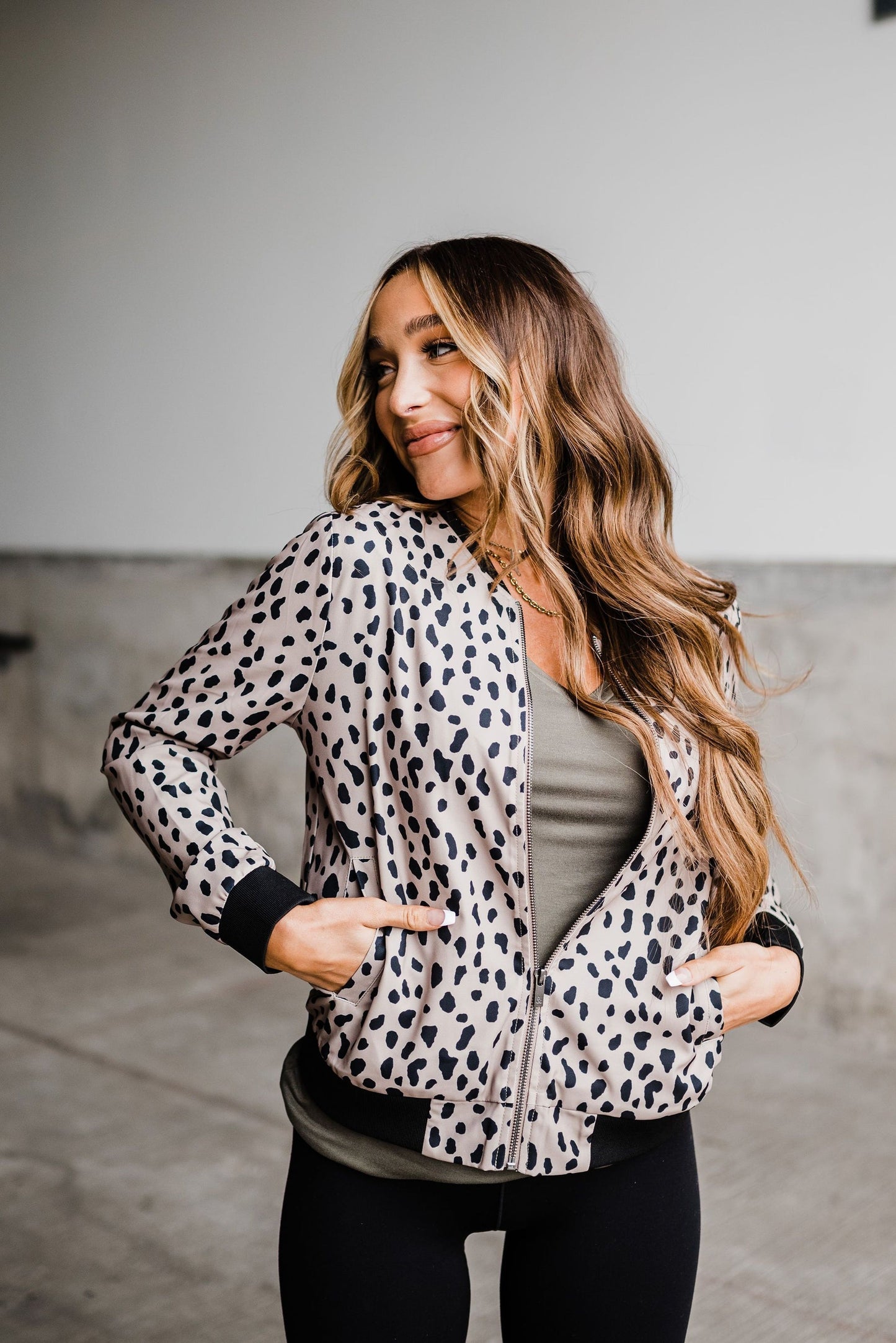 Bomber polyvalent avec effet imprimé léopard et design tendance
