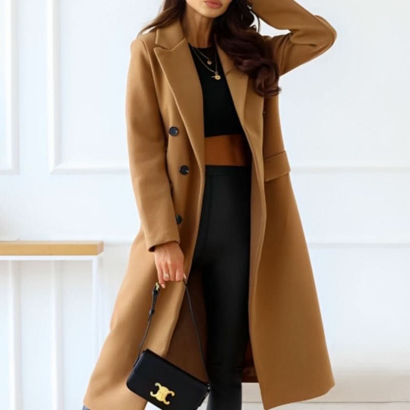 Manteau croisé femme chic, intemporel et confortable