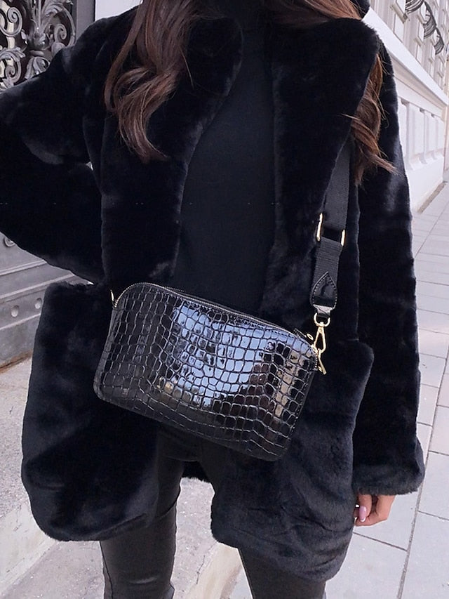Manteau en fausse fourrure élégant - Siomha