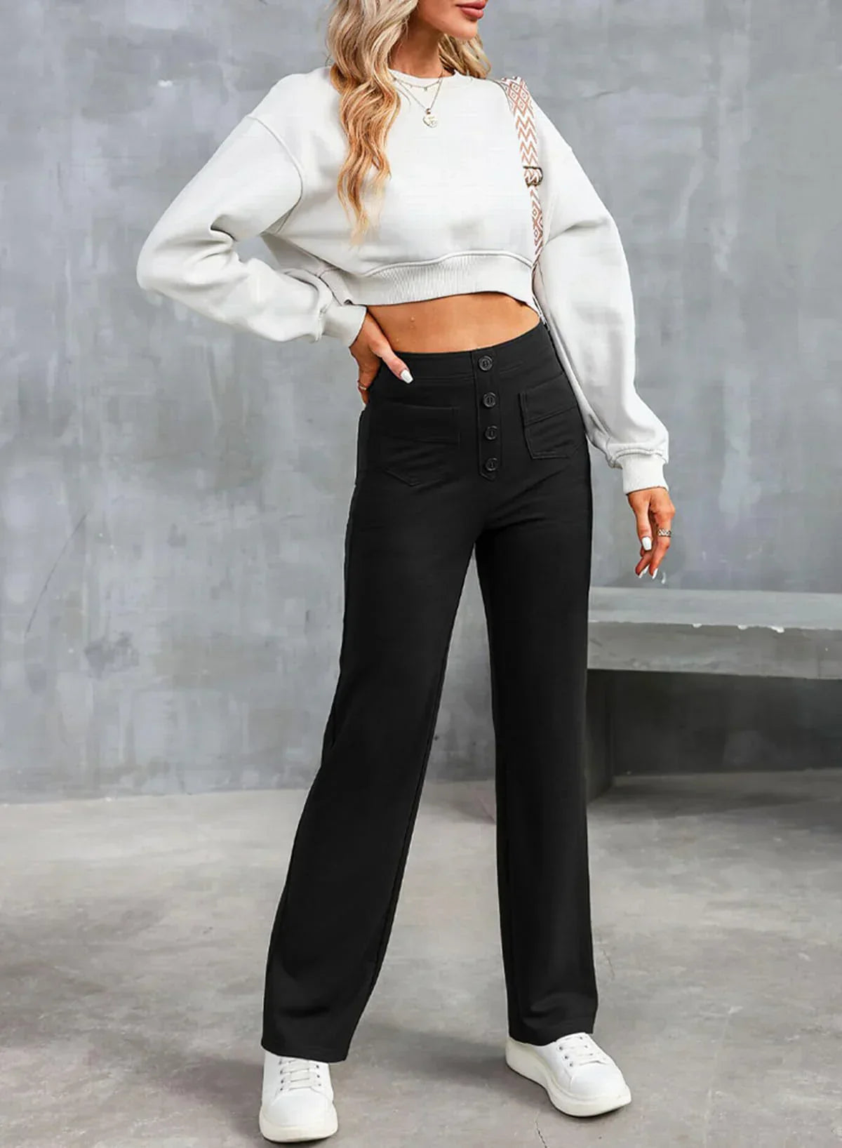 Pantalon décontracté taille haute - Aimery