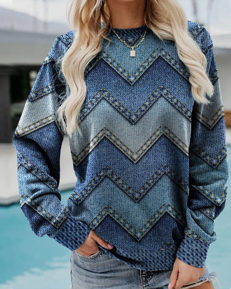 Pull à motifs géométriques - Patrizia