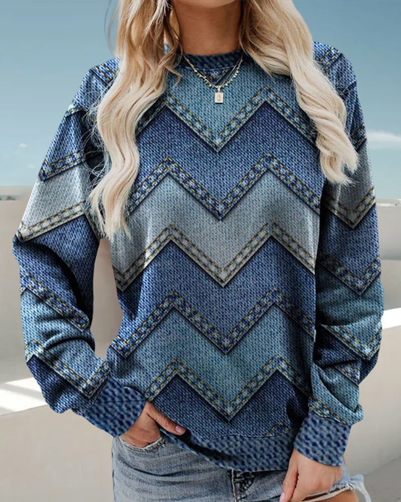 Pull à motifs géométriques - Patrizia