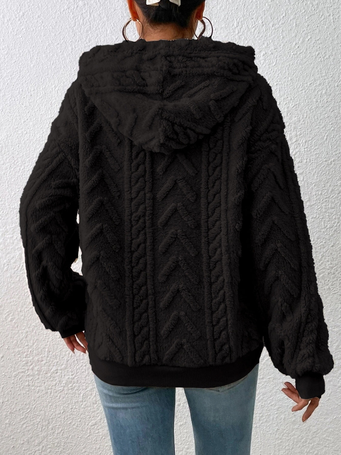 Aria - Sweat à capuche avec cordon de serrage et manches longues pour femme