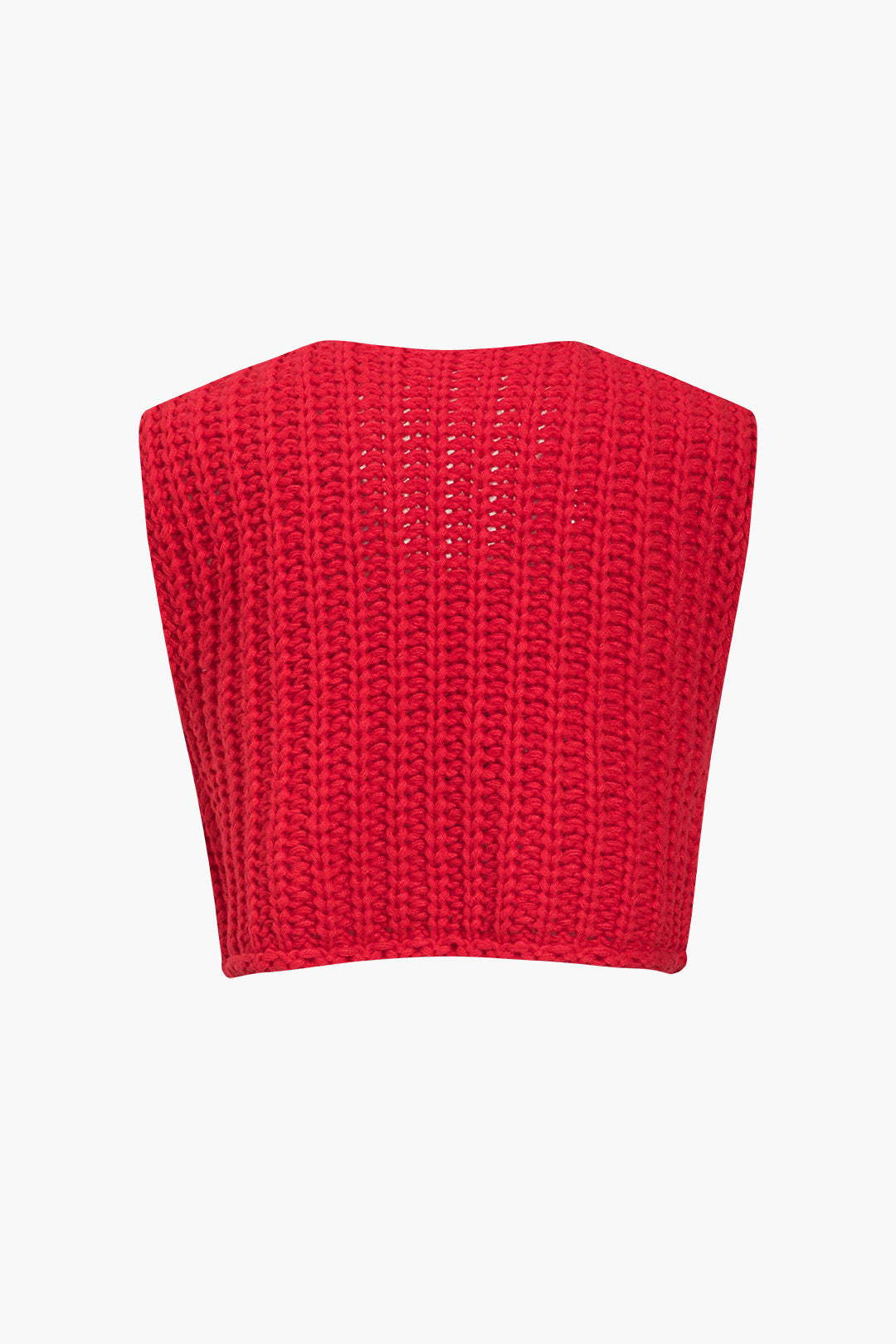 La Vie │ Gilet boutonné en tricot solide