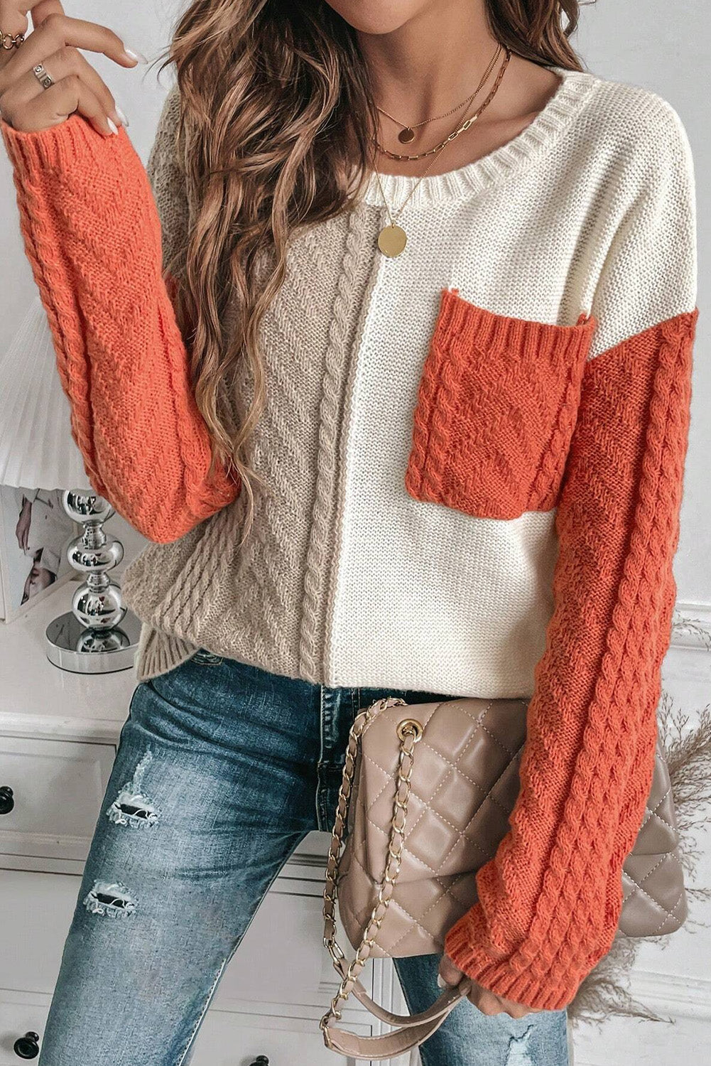 Elektra | Pull tendance en color block pour femmes