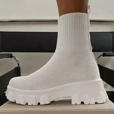Louise - Bottes Chaussettes En Tricot