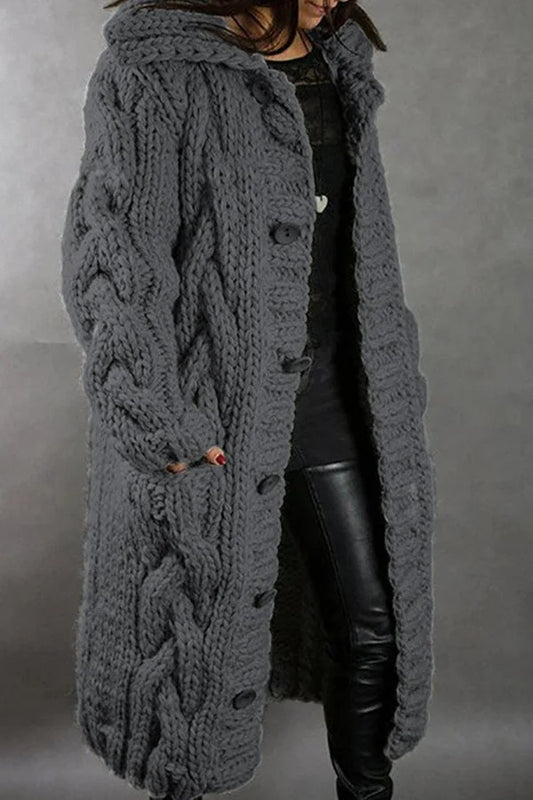Cardigan tricoté oversize pour les journées fraîches