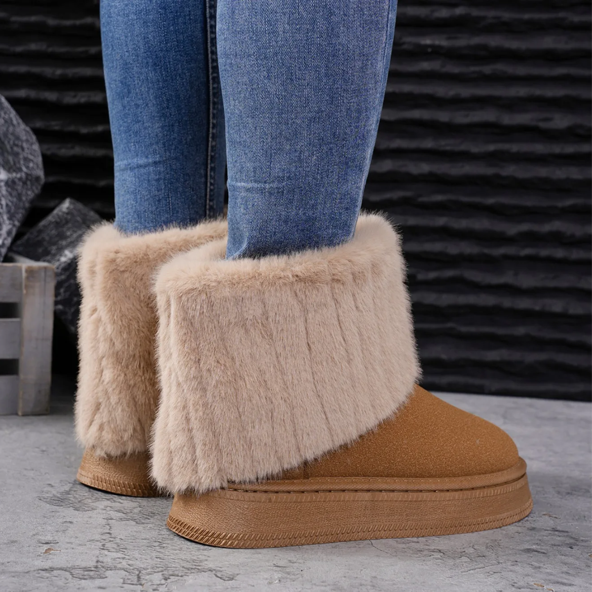 Camille - Bottes d'hiver rembourrées, élégantes et chaudes