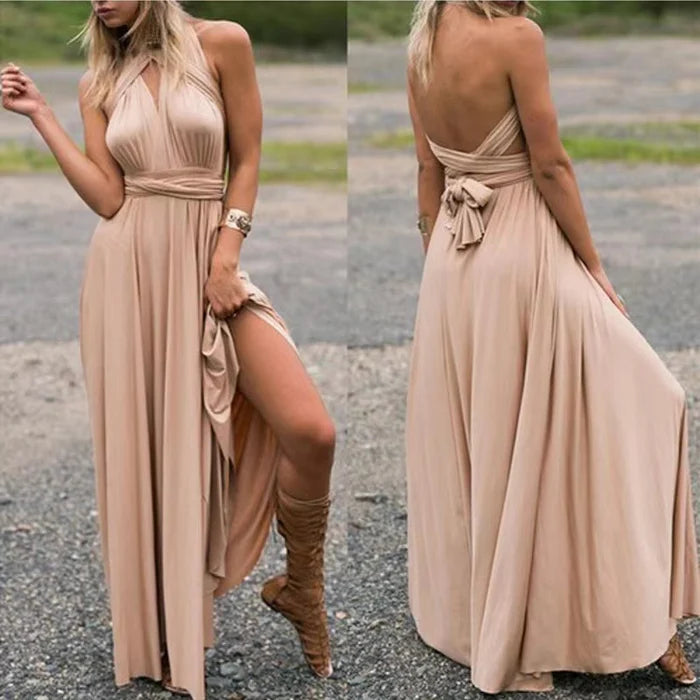 Janah - Robe portefeuille élastique à bretelles