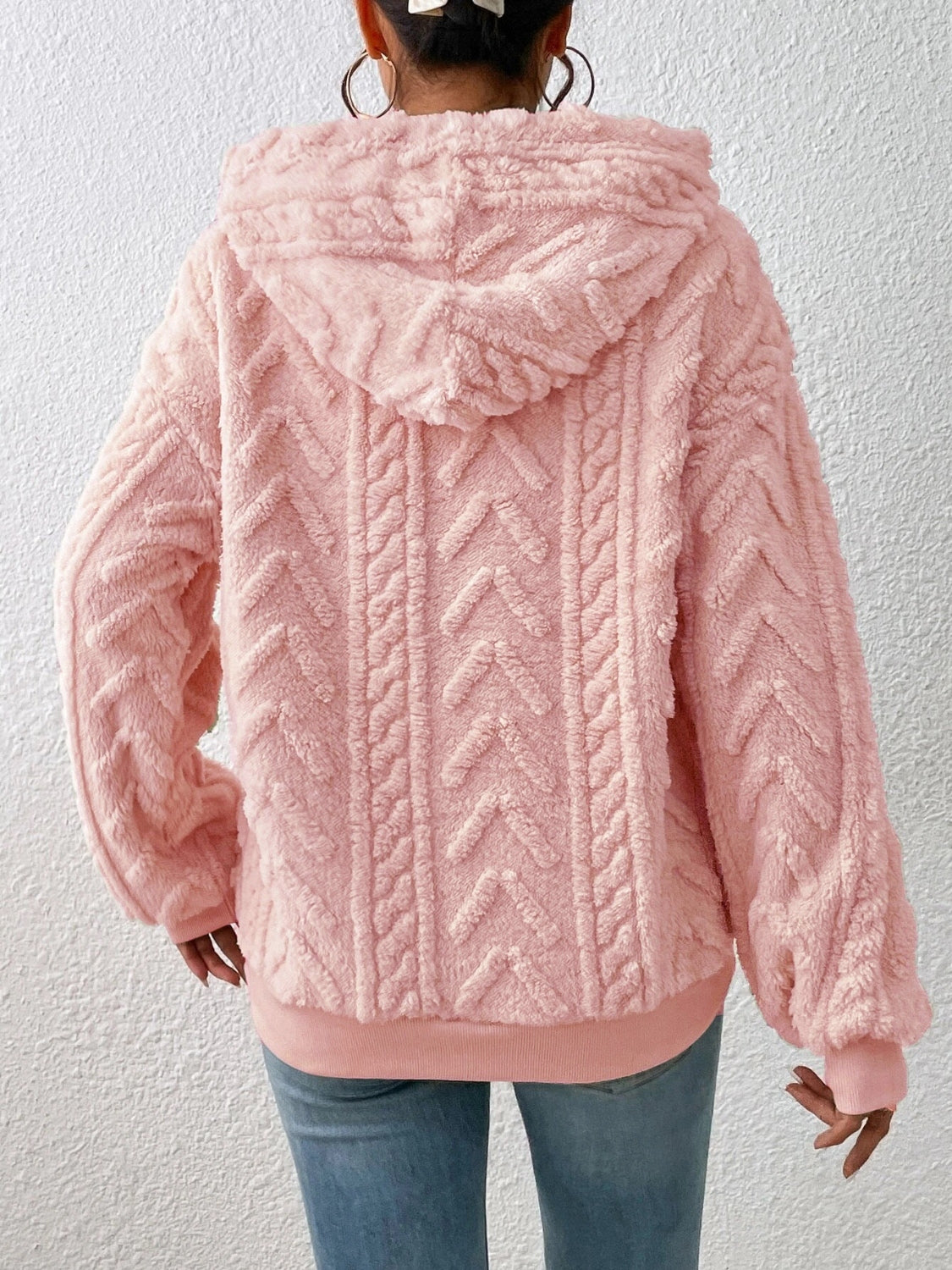 Aria - Sweat à capuche avec cordon de serrage et manches longues pour femme