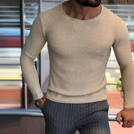 Mikel | Pull Col Rond au Design Intemporel pour Hommes