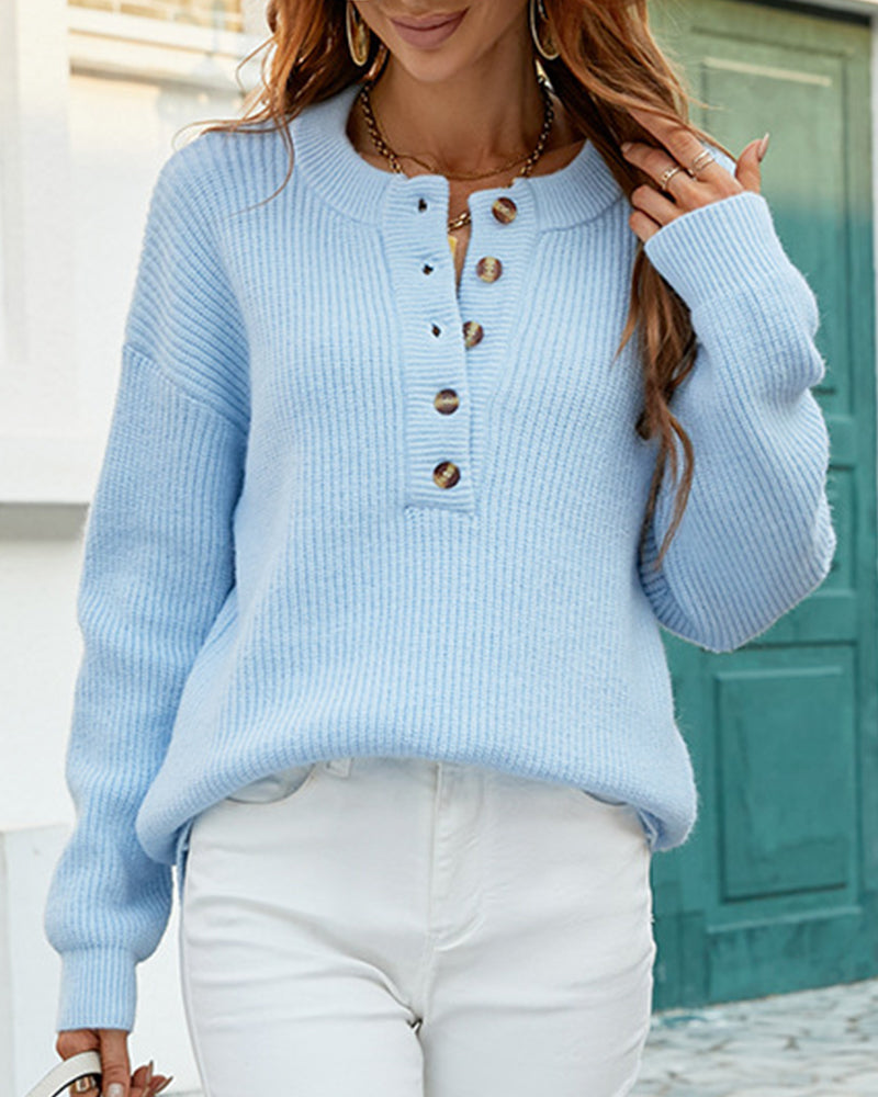 Amara - Pull Résistant Stylé à Col Rond pour Femmes d'Automne