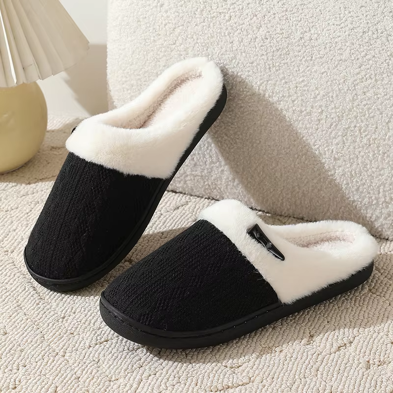 Chaussons plats en fausse fourrure - Gwenaelle