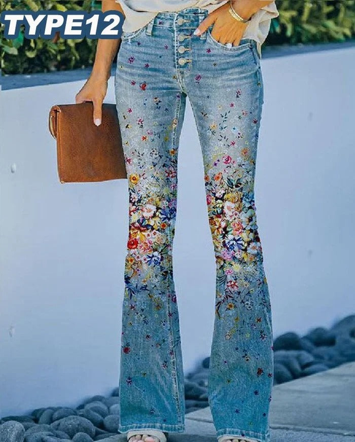 Nana - Jeans Ample à Fleurs