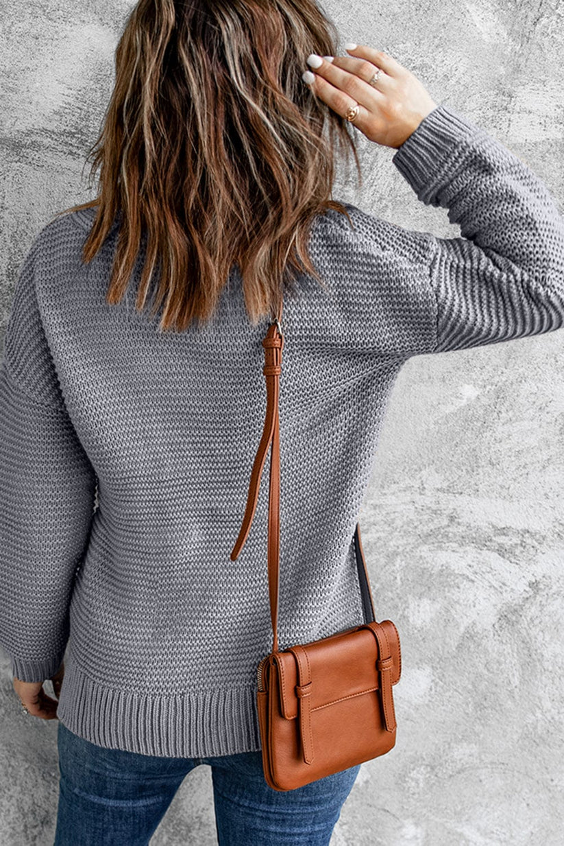 Pull oversize à manches longues et fentes latérales