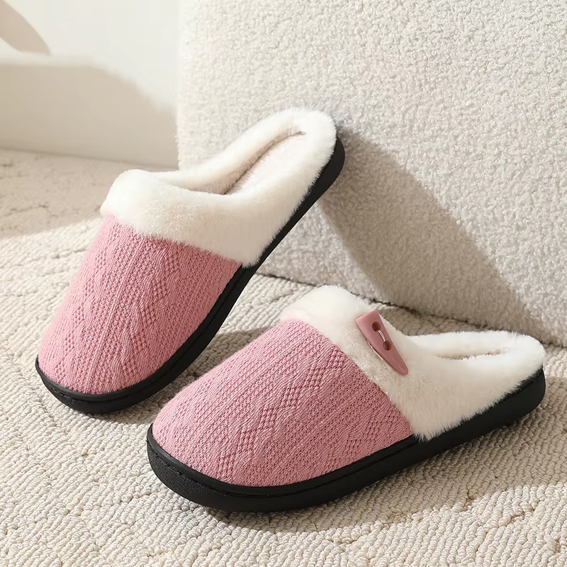 Chaussons plats en fausse fourrure - Gwenaelle