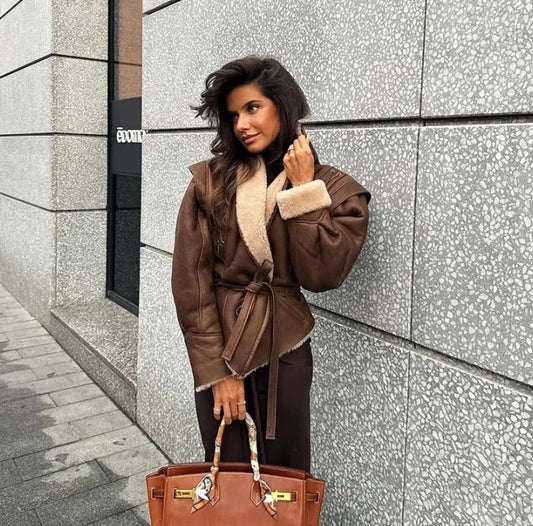 Olie - Veste en daim pour femmes
