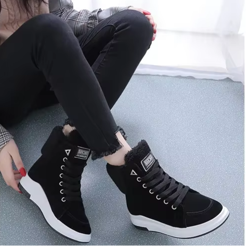 Adèle - Chaussures D'Hiver Hautes Et Souples À Lacets Pour Dames