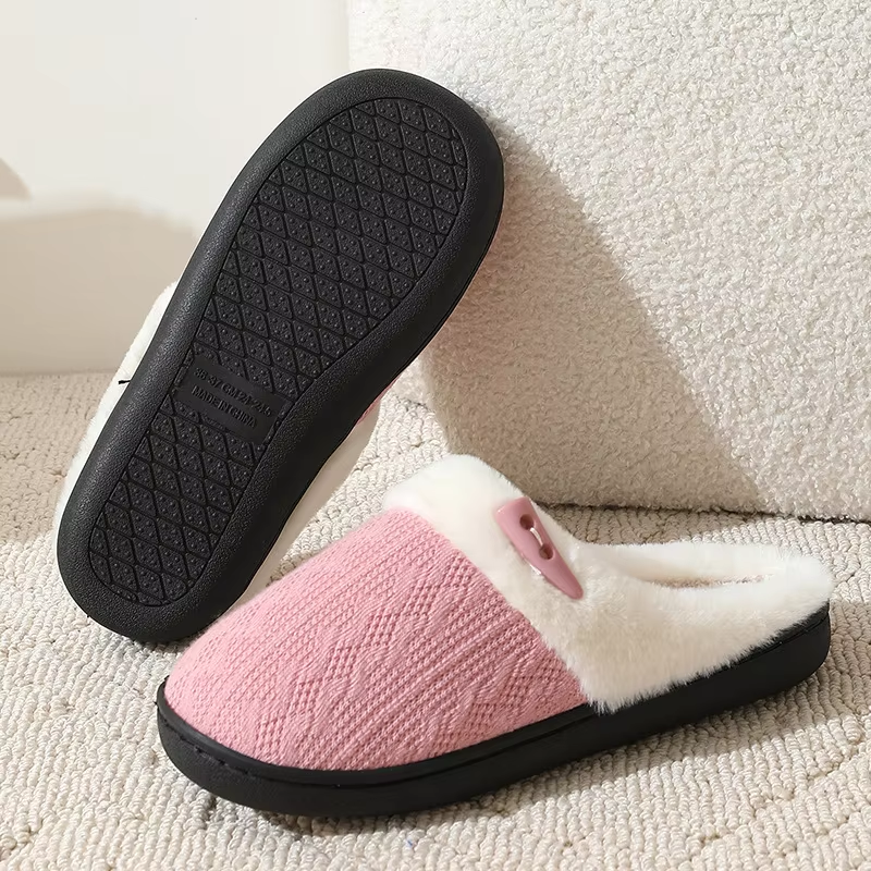 Chaussons plats en fausse fourrure - Gwenaelle