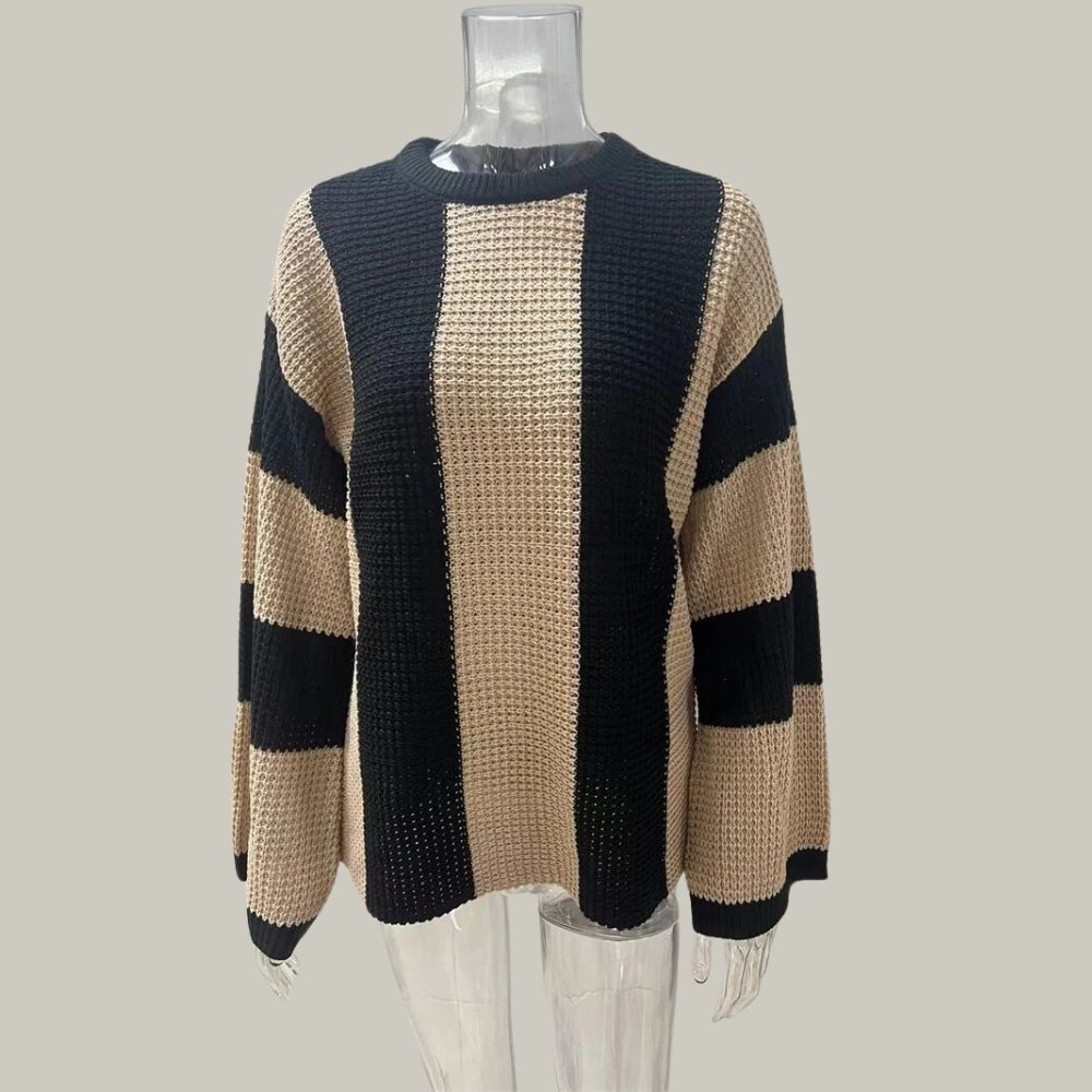 Selene - Pull en maille avec motif contrasté